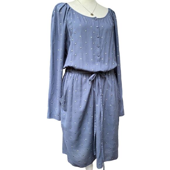 REBECCA Taylor Dot Cinched Waist Dress - Picture 7 of 14